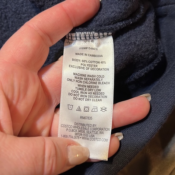 Nautical Navy nautical stripe hoodie XXL - Picture 3 of 5